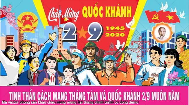 file vector phong san khau chao mung mung hai thang chinh tranh co dong